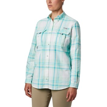 Columbia Ženske Košulje - PFG Super Bahama Long Sleeve Svijetlo Menta | QXFH-74359